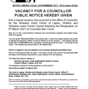 Casucal Vacancy notice
