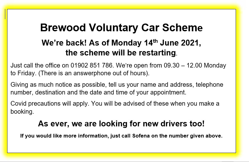 Voluntary Car Scheme ad